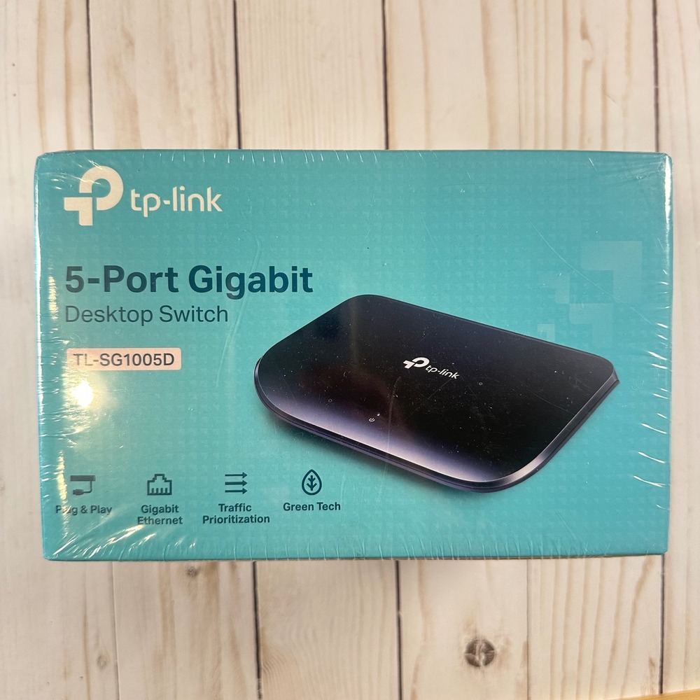 TP-Link 5-Port Gigabit Desktop Ethernet Switch TL-SG1005D Black New in box